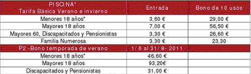 tarifas sanse copia