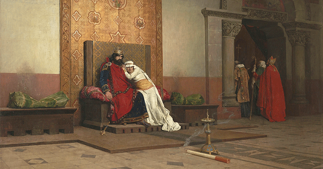 La excomunión de Roberto II el Piadoso (1875) de Jean-Paul Laurens 