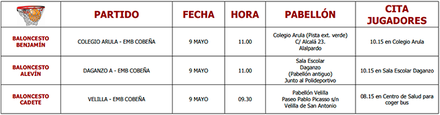 Baloncesto-Cobeña-calendario-deportivo-8-mayo-2015